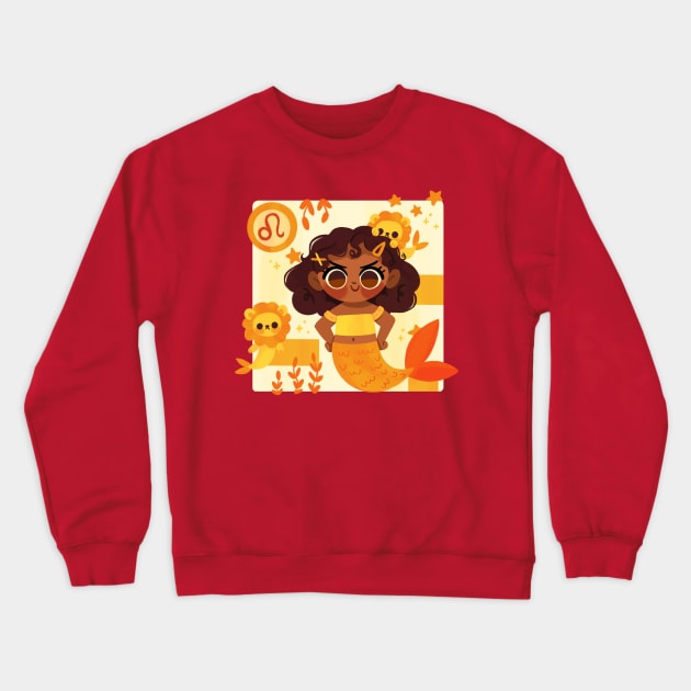 Leo mermaid Crewneck Sweatshirt by Lobomaravilha